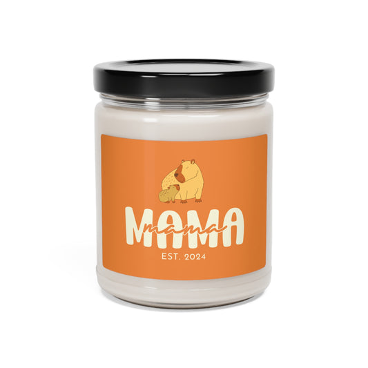 Personalized MAMA Capybara Candle Gift for Mom Mother Orange 100% Vegan Soy Wax Candle Eco-Friendly Long-Lasting Candle Peppered Passionfruit 9oz  - HolidayShoppingFinds