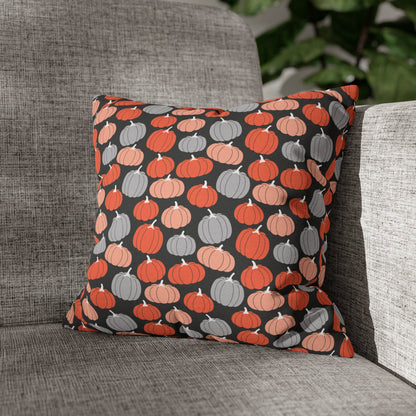 Pumpkins Square Pillow Case Throw Cover, Fall Accent Pillow 14" × 14"   - HolidayShoppingFinds