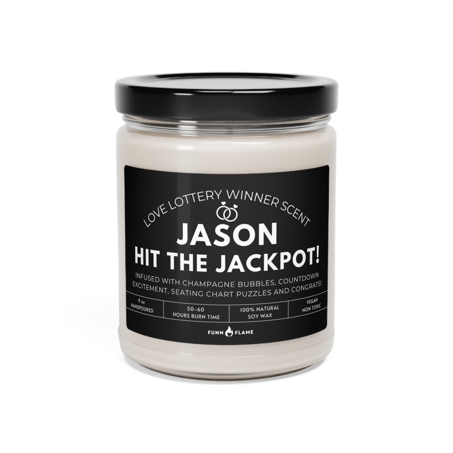 Hit the Jackpot Candle Funny Bachelor Bachelorette Bridal Gift (B) 100% Vegan Soy Wax Candle Eco-Friendly Long-Lasting Candle Cinnamon Vanilla 9oz  - HolidayShoppingFinds