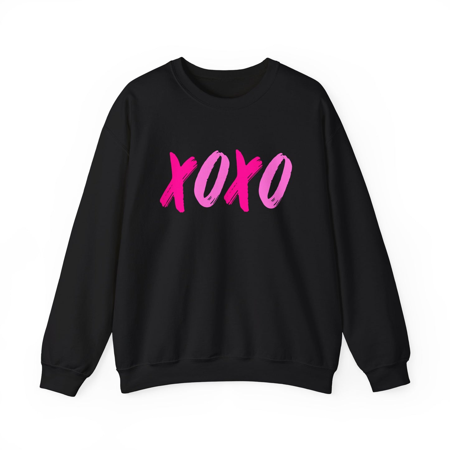 XOXO Valentine's Sweatshirt, Hug & Kisses Valentines Day Sweatershirt S Black  - HolidayShoppingFinds