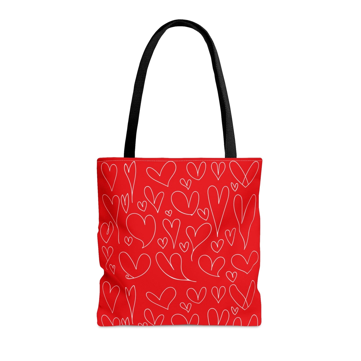 Red Hearts Valentine Hand Tote Bag - Valentine's Day Tote Bag Gift Medium   - HolidayShoppingFinds