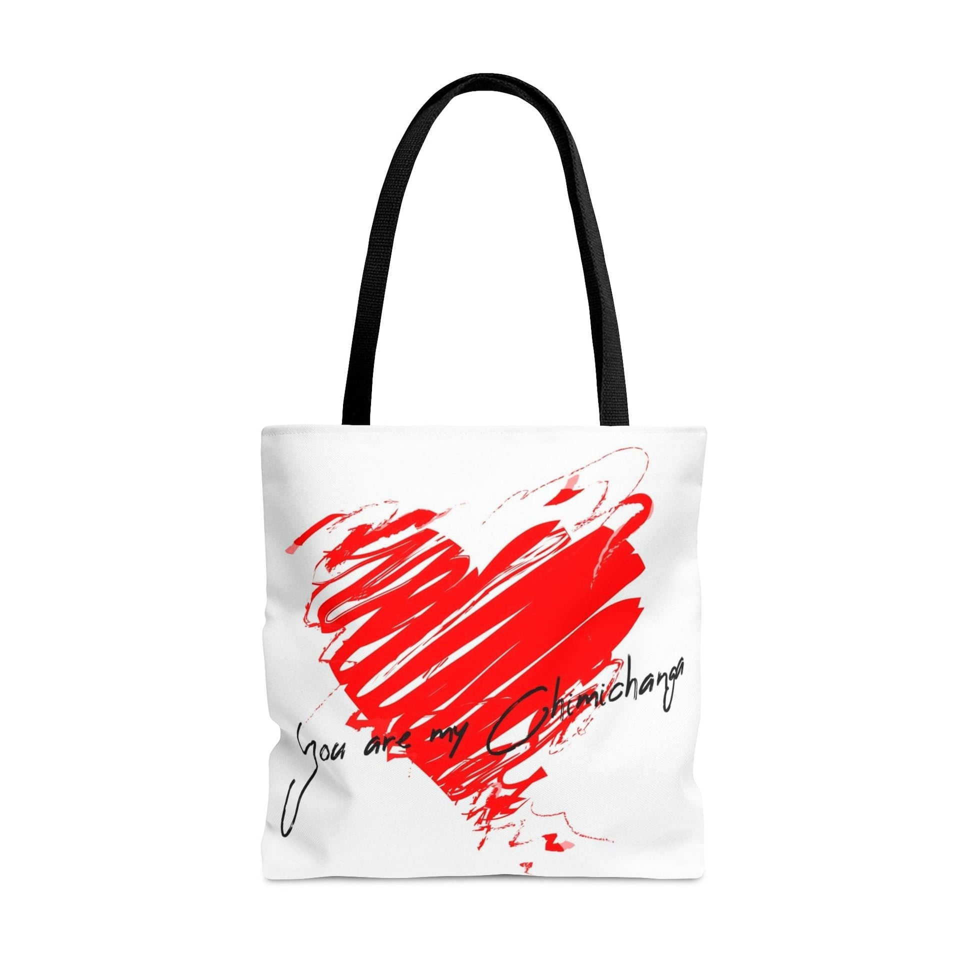 Red Heart Love Tote Bag You are my Chimichanga Eres mi Corazoncito White Tote Bag LatinX Large   - HolidayShoppingFinds