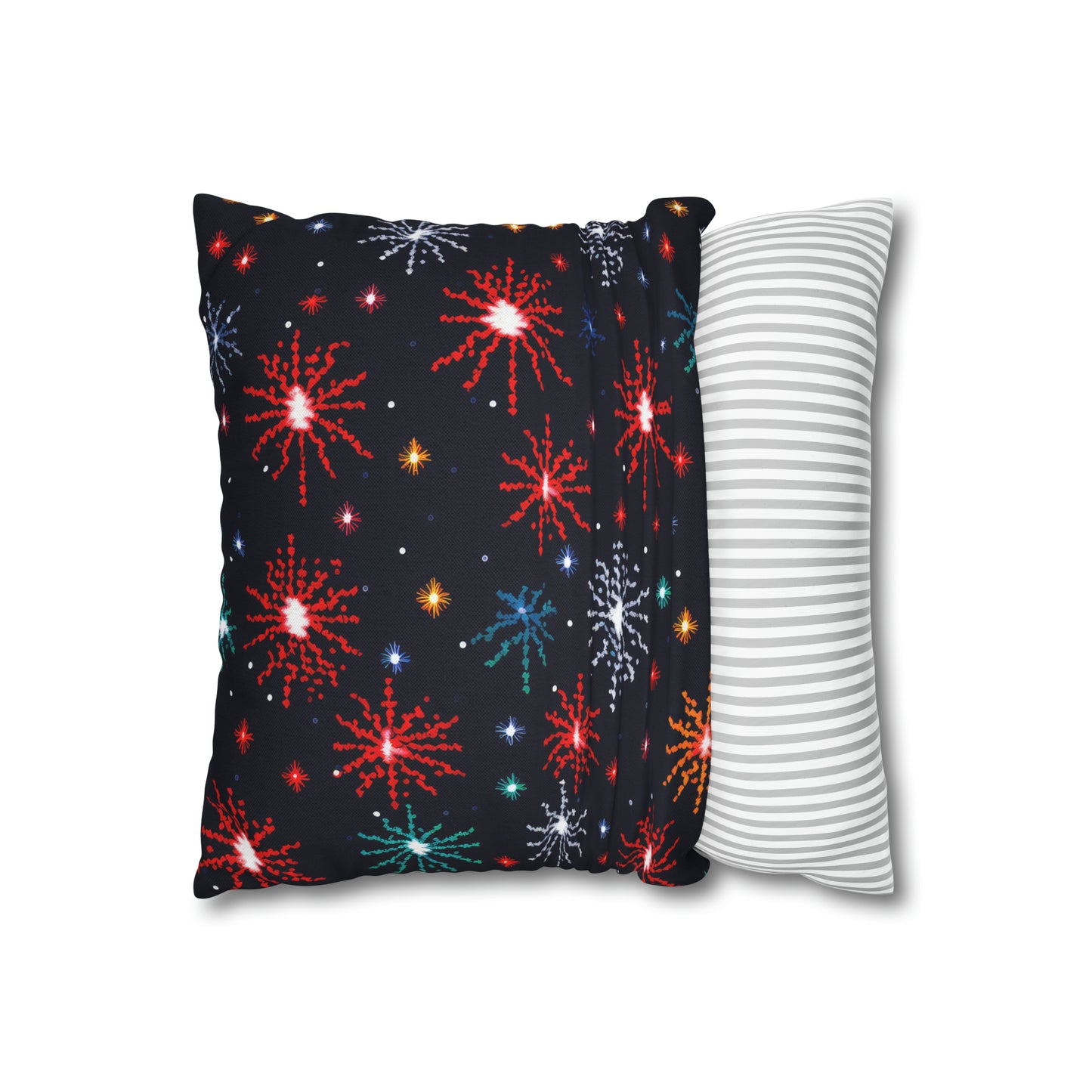 Fireworks Pillowcover, Festive Fireworks Decor Pillow, New Year Fourth of July Celebration Themed Pillow Cover    - HolidayShoppingFinds