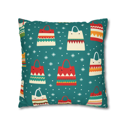 Holiday Shopaholic Gift Pillowcase, Add to Cart Pillow Case, Holiday Shopping Pillow Cover, Holiday Gift    - HolidayShoppingFinds