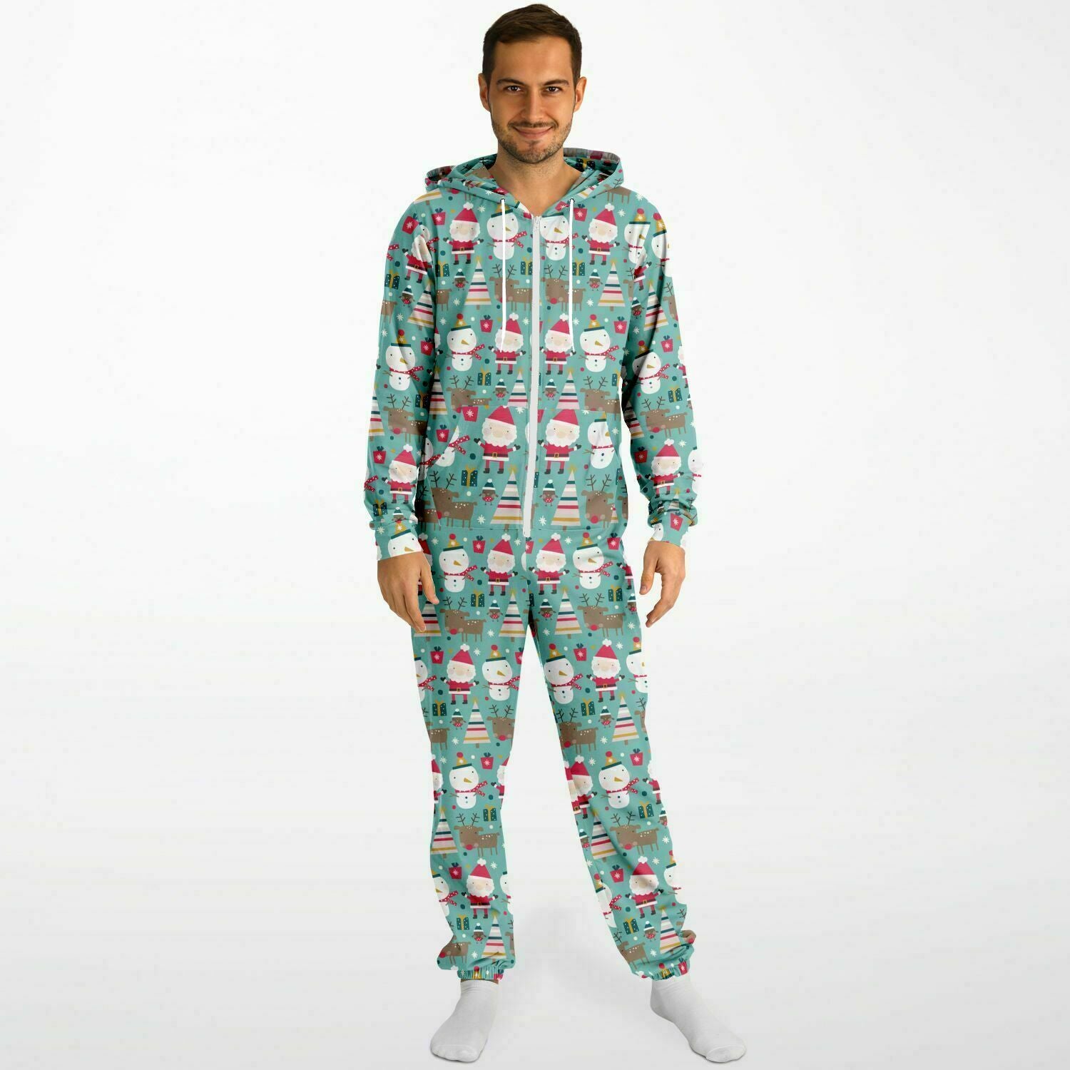 Merry Trio Green Adult Jumpsuit Gender-Neutral Athletic Onesie PJs    - HolidayShoppingFinds