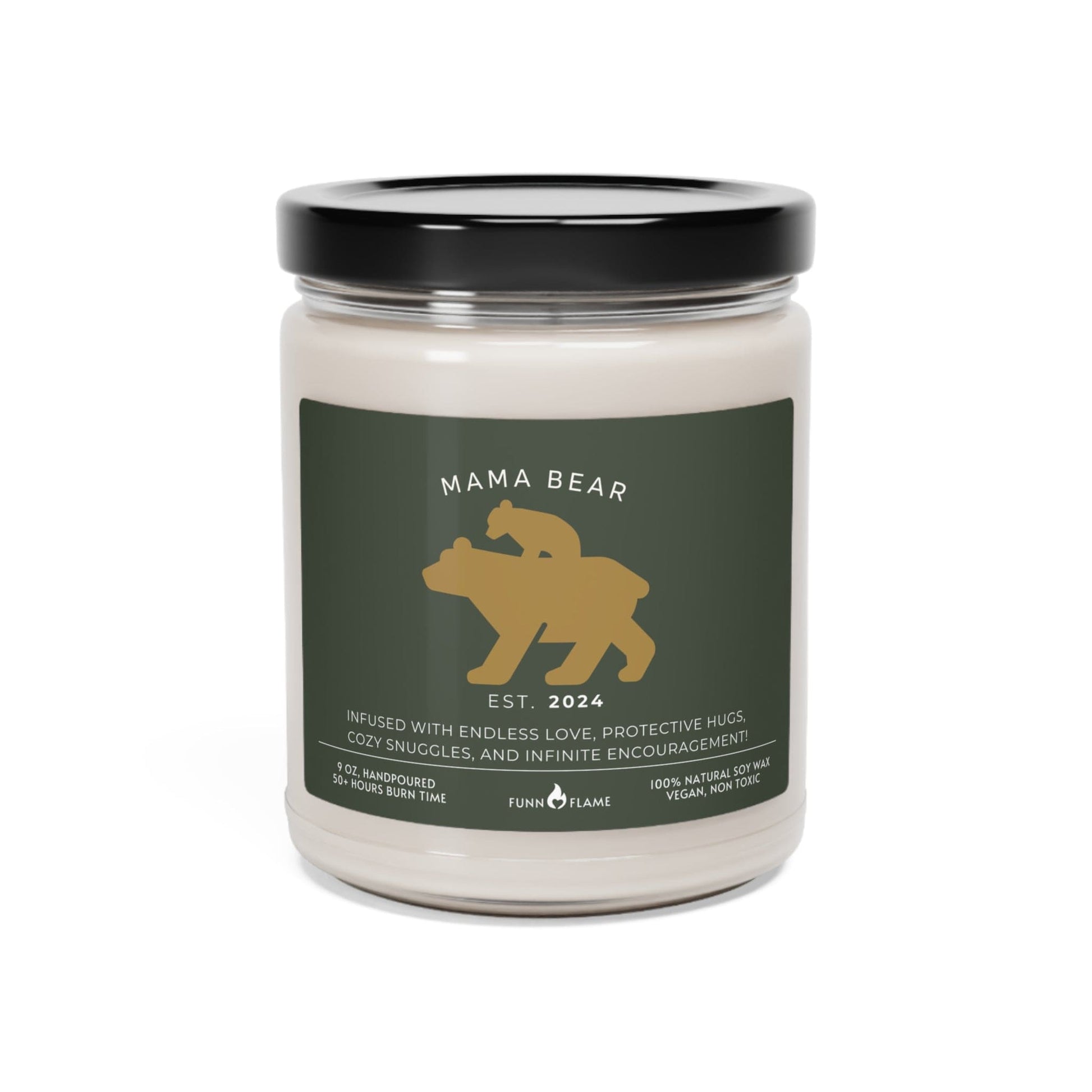 Mama Bear Candle, Personalized Gift For Mom, Scented Candle Green, 100% Vegan Soy Wax Candle Eco-Friendly Long-Lasting Candle White Sage + Lavender 9oz  - HolidayShoppingFinds