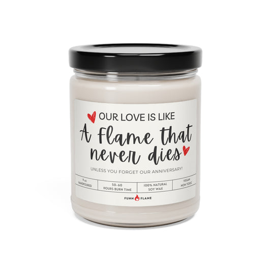 Anniversary Gift, Our Love is Like Funny Candle, Love Gift for Him/Her, Valentines Gift, Husband/Wife Gift Atlantis Whisper 9oz  - HolidayShoppingFinds