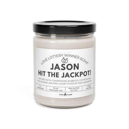 Hit the Jackpot Candle Funny Bachelor Bachelorette Bridal Gift (W) 100% Vegan Soy Wax Candle Eco-Friendly Long-Lasting Candle Apple Harvest 9oz  - HolidayShoppingFinds