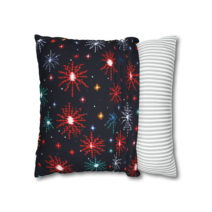 Fireworks Pillowcover, Festive Fireworks Decor Pillow, New Year Fourth of July Celebration Themed Pillow Cover    - HolidayShoppingFinds