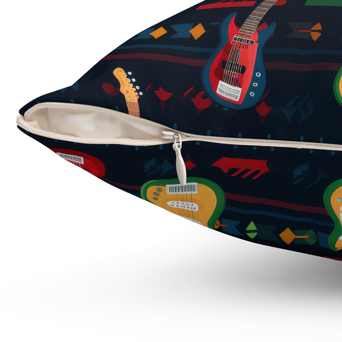 Rockstar Electric Guitar Pillow, Guitarist Gift, Music Lover Pillow (Insert Incl.) Black Blanket    - HolidayShoppingFinds