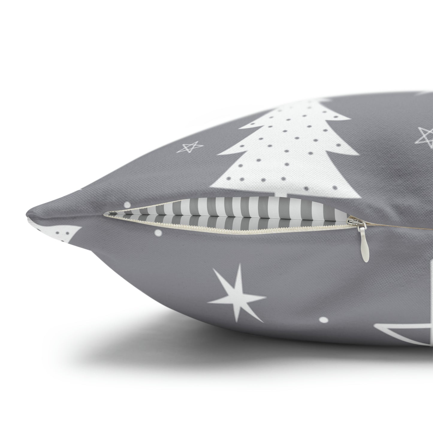 Reindeer Winter Wonderland Pillowcase Gray Holiday Pillow Christmas Gift (A), Holiday Gift    - HolidayShoppingFinds