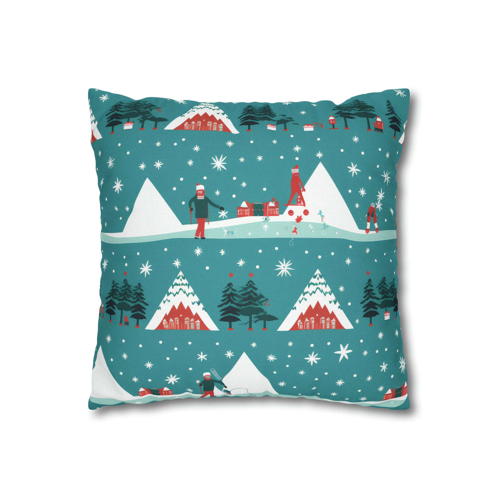 Winter Wonderland Pillowcase Holiday Cabin Snowy Mountain Pillow Décor, Holiday Gift    - HolidayShoppingFinds