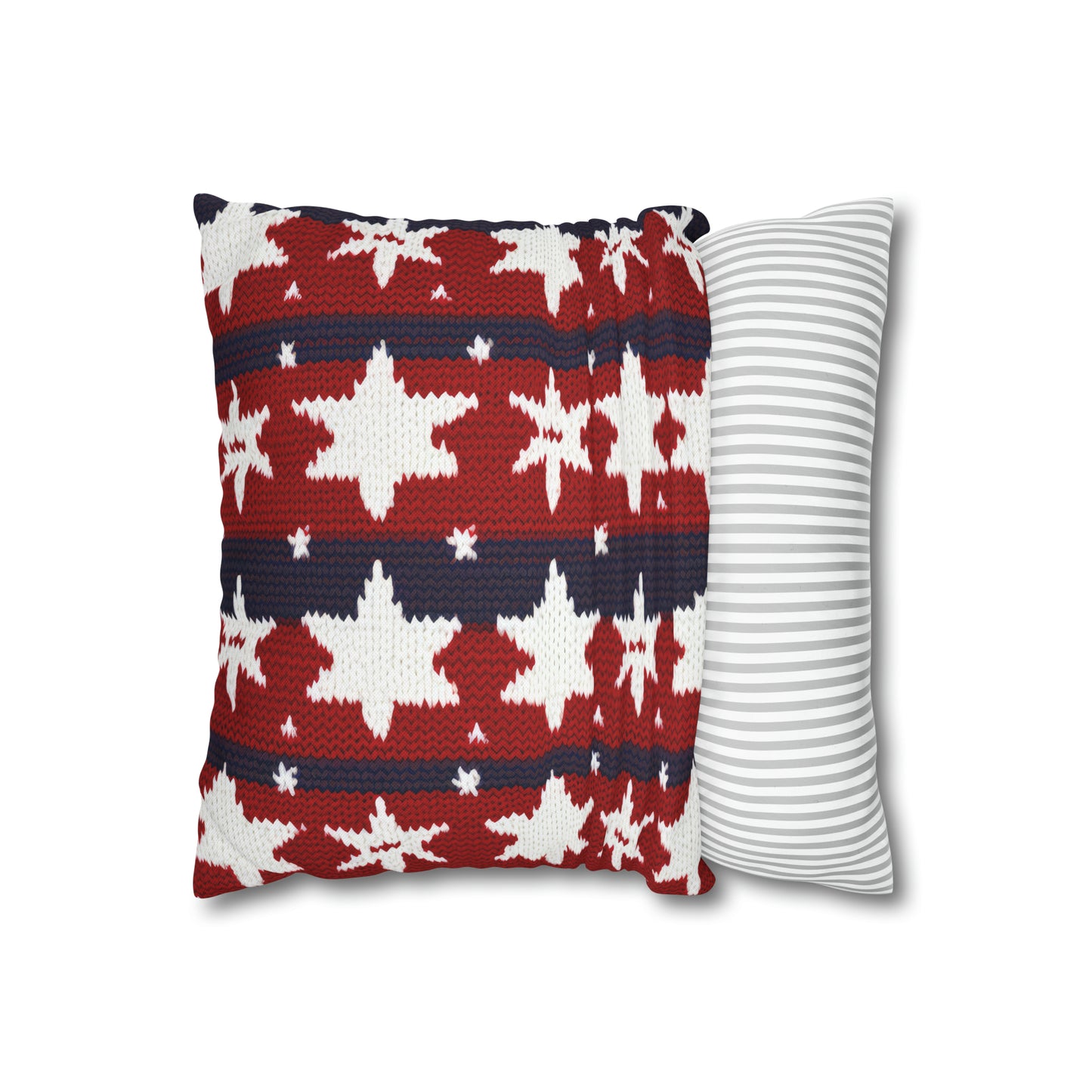 Patriotic Pillowcase American Flag Accent Square Pillow USA Red White & Blue Veterans 4th of July Memorial Day Home Decor    - HolidayShoppingFinds