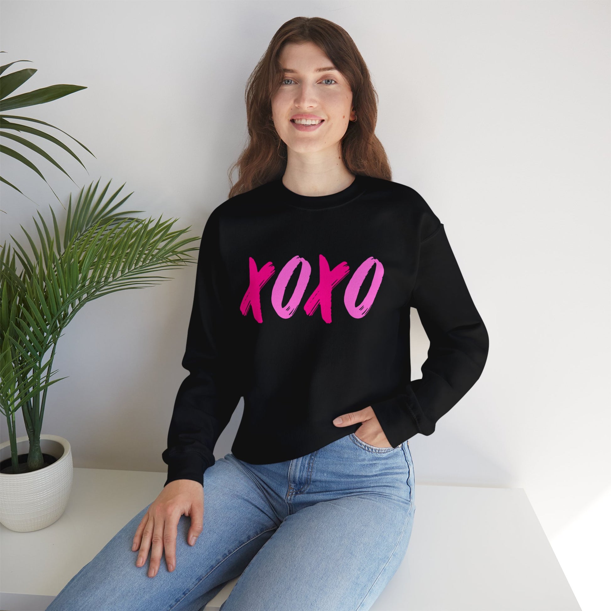 XOXO Valentine's Sweatshirt, Hug & Kisses Valentines Day Sweatershirt    - HolidayShoppingFinds