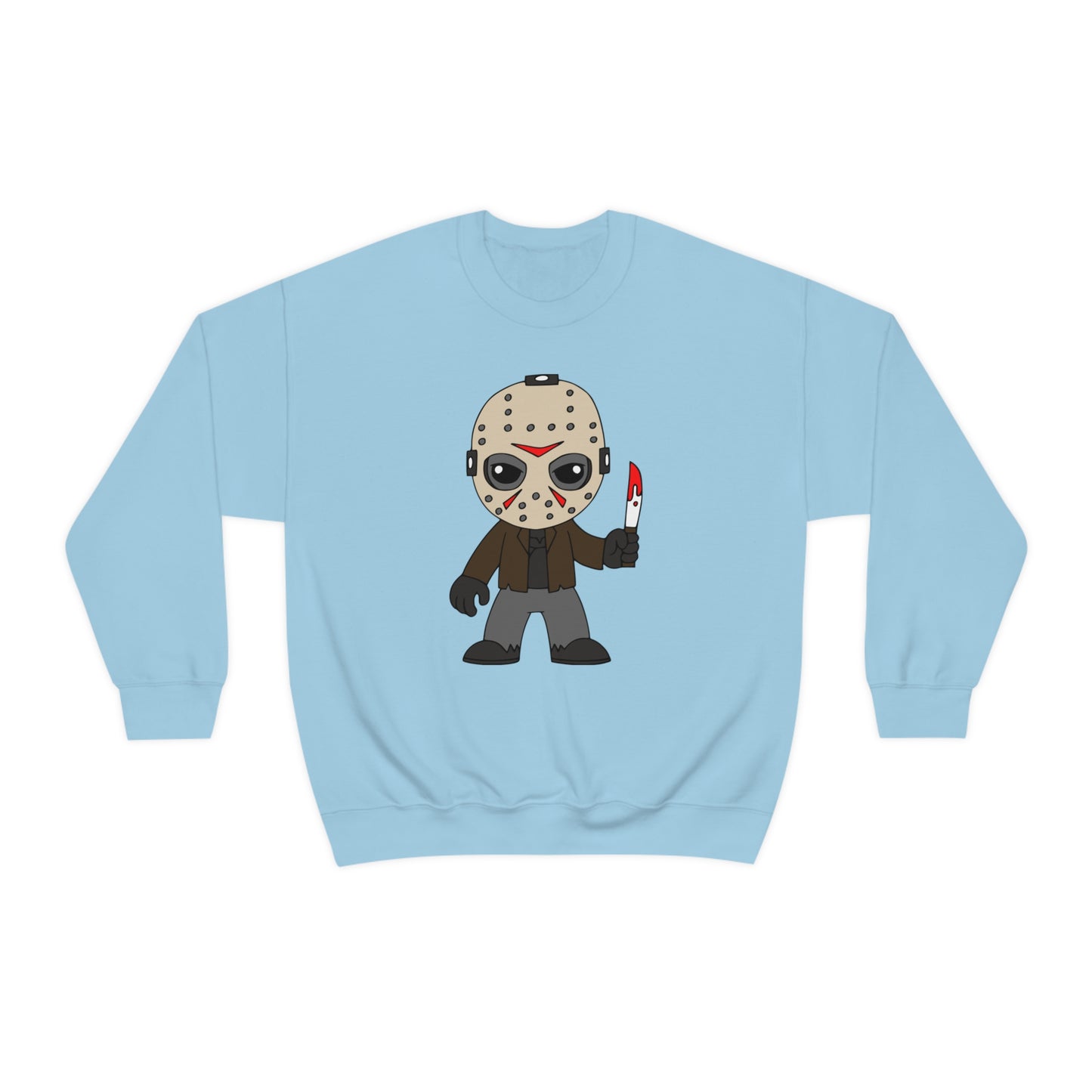 Friday the 13th Jason "Camp Crystal Lake Counselor in Training" Halloween Unisex Sweatshirt S-5XL S Light Blue  - HolidayShoppingFinds