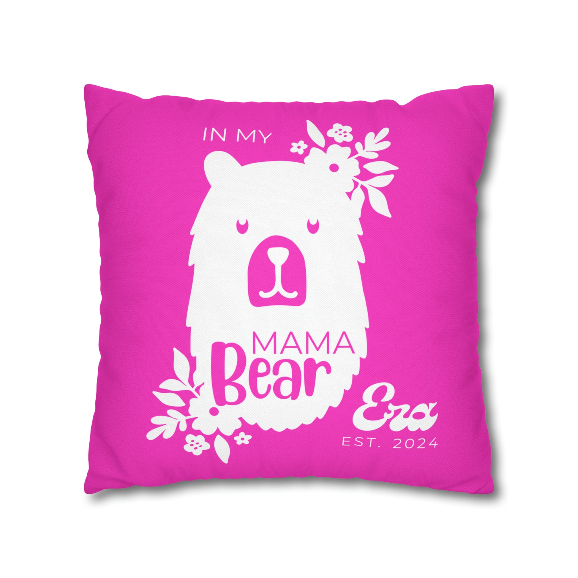 Personalized In My Mama Bear Era Pillowcase Pink, Gift For Mom    - HolidayShoppingFinds