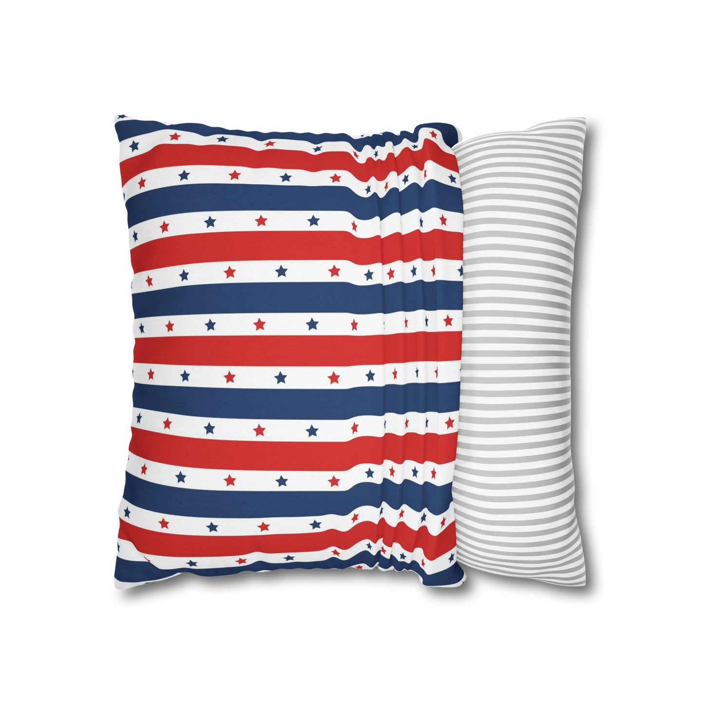 Patriotic Pillowcase, Stars &  Stripes American Flag Accent Pillow Cover, Veterans 4th of July Memorial Day Home Decor    - HolidayShoppingFinds