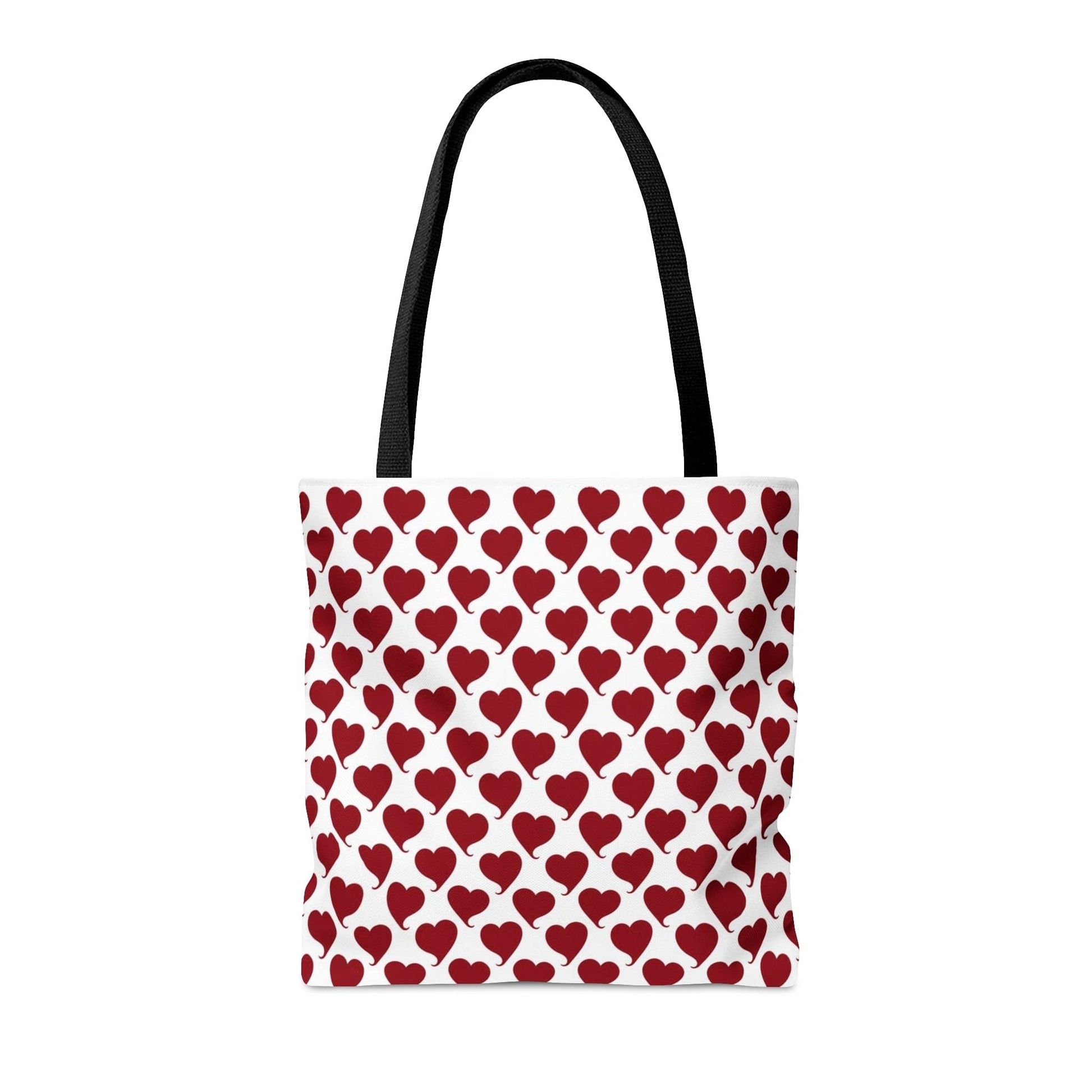 Red Hearts Pattern Hand Tote Bag, Valentine's Day Gift    - HolidayShoppingFinds