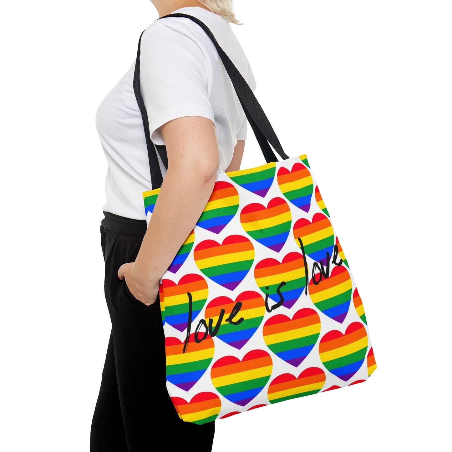 Love is Love Tote Bag, Pride LGBTQ+ Hand Tote Bag, Valentine's Day Gift    - HolidayShoppingFinds