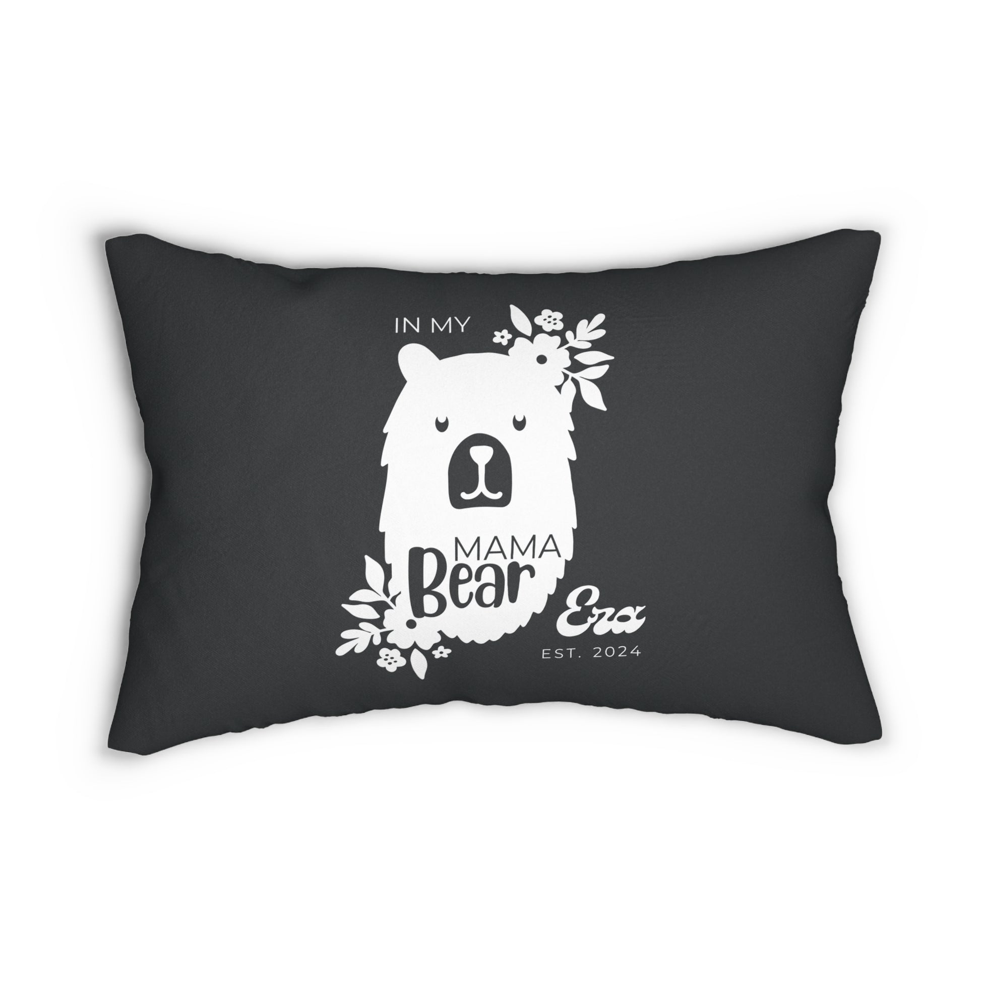 Personalized In My Mama Bear Era Lumbar Pillow Gray, Gift for Mom 20" × 14"   - HolidayShoppingFinds