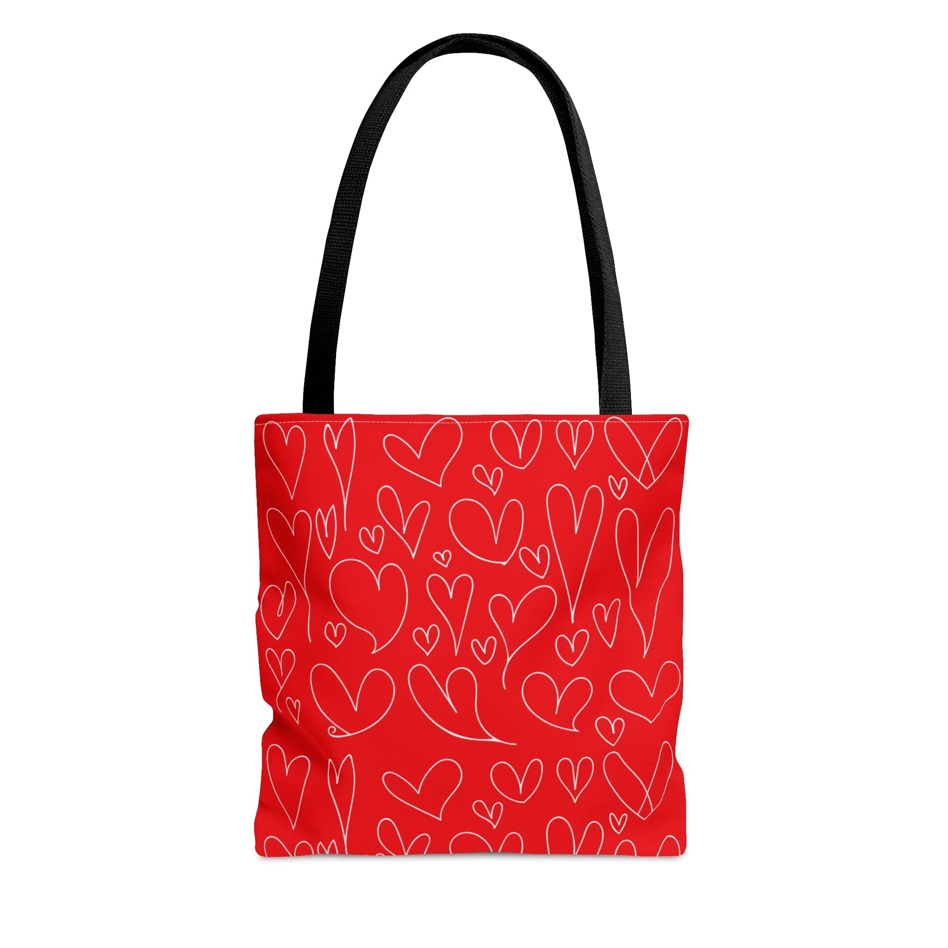 Red Hearts Valentine Hand Tote Bag - Valentine's Day Tote Bag Gift Small   - HolidayShoppingFinds