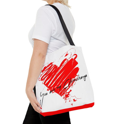 Red Heart Love Tote Bag You are my Chimichanga Eres mi Corazoncito White Tote Bag LatinX    - HolidayShoppingFinds