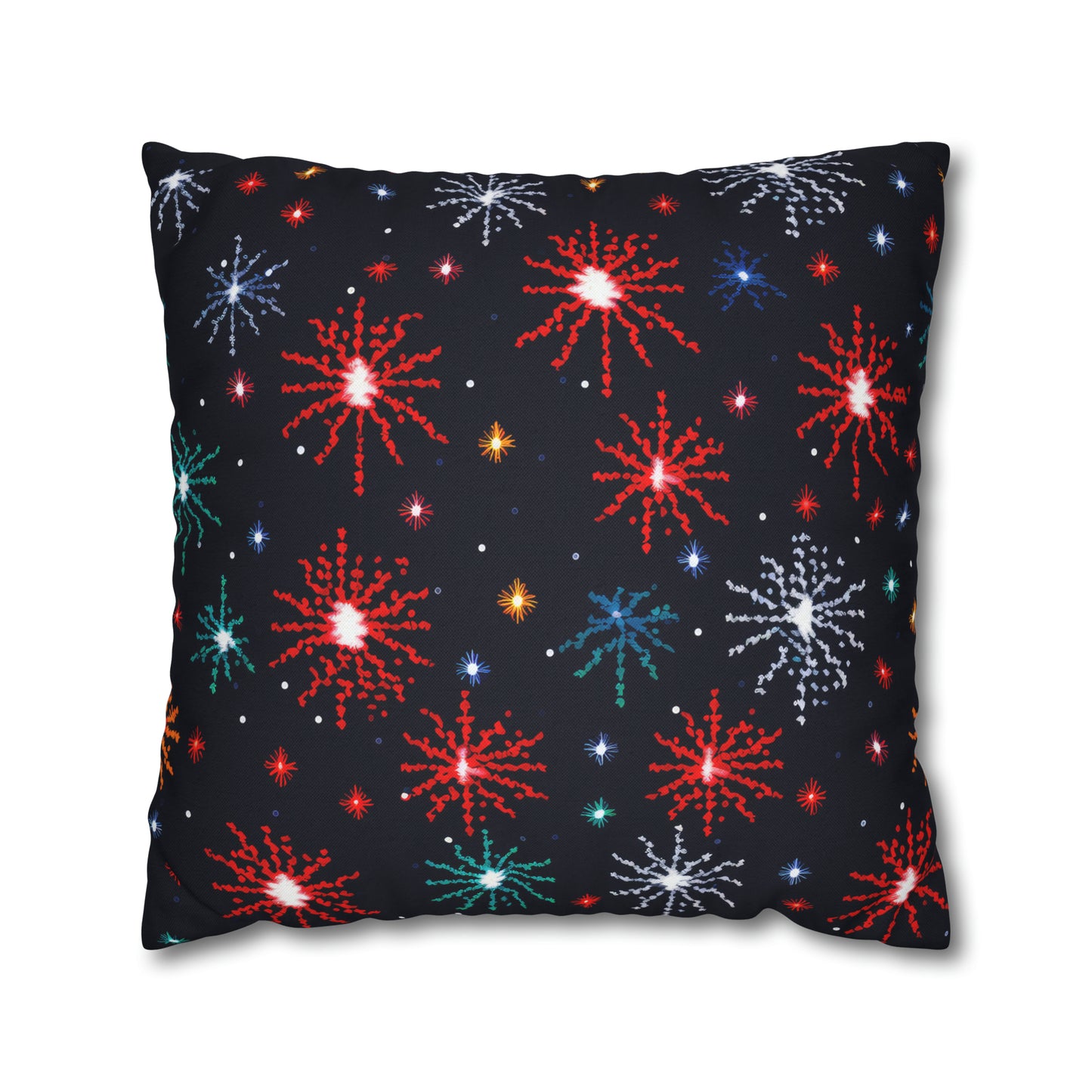 Fireworks Pillowcover, Festive Fireworks Decor Pillow, New Year Fourth of July Celebration Themed Pillow Cover    - HolidayShoppingFinds