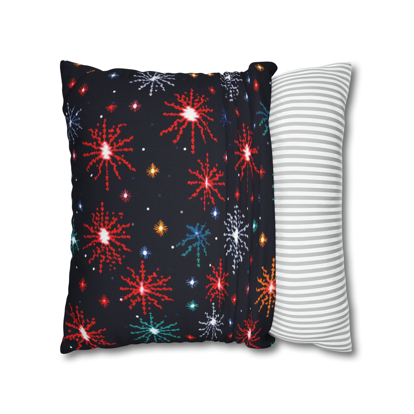 Fireworks Pillowcover, Festive Fireworks Decor Pillow, New Year Fourth of July Celebration Themed Pillow Cover    - HolidayShoppingFinds