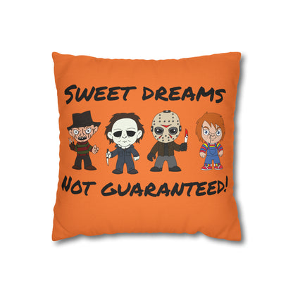 Halloween Horror Movie Characters Pillowcase, Halloween Killers Villains Orange Pillow, Horror Movie Fan Gift Pillow Cover    - HolidayShoppingFinds