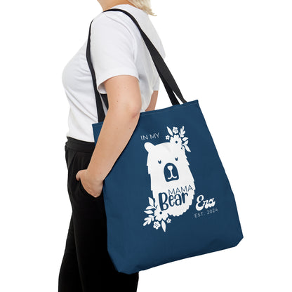 Personalized In My Mama Bear Era Tote Bag Blue, Gift For Mom    - HolidayShoppingFinds