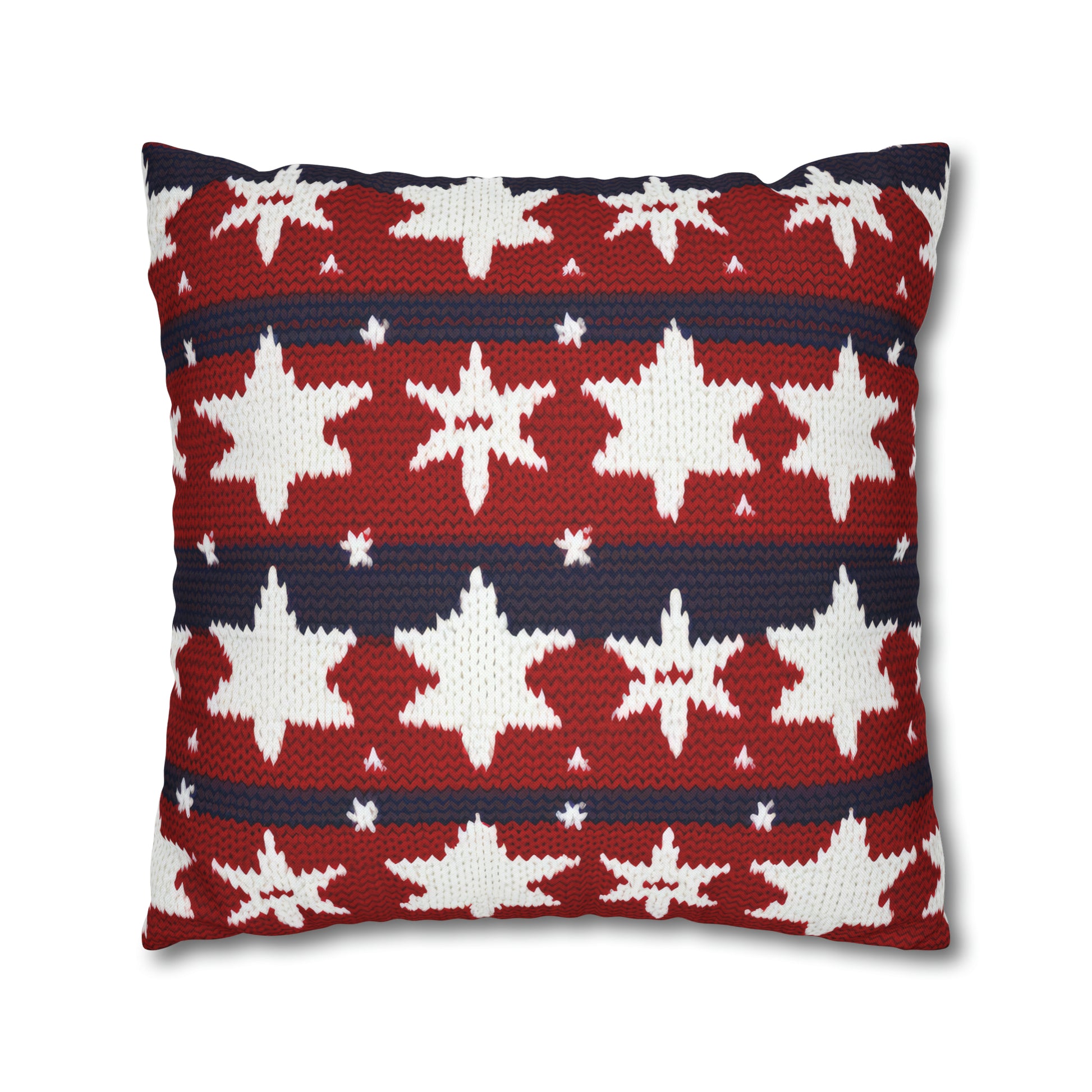 Patriotic Pillowcase American Flag Accent Square Pillow USA Red White & Blue Veterans 4th of July Memorial Day Home Decor    - HolidayShoppingFinds