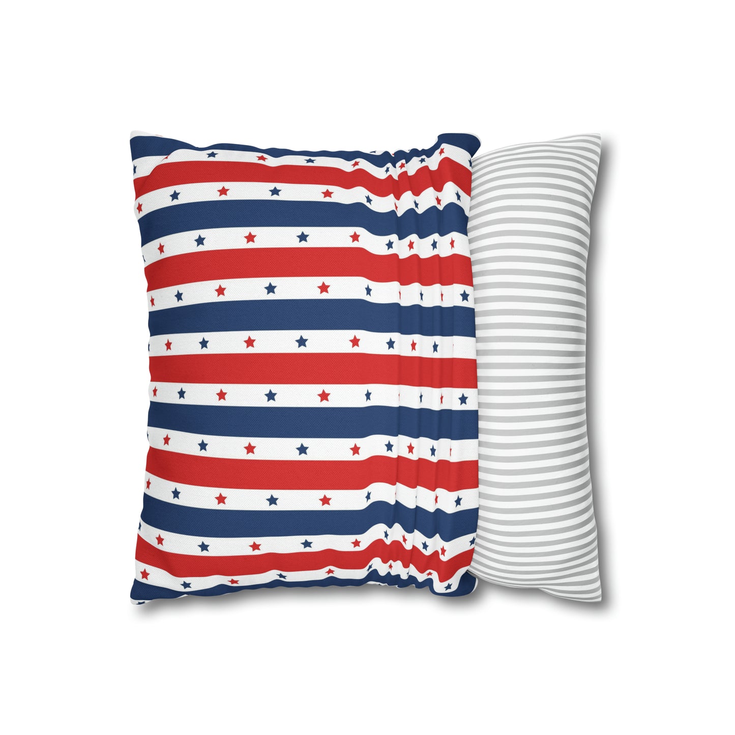 Patriotic Pillowcase, Stars &  Stripes American Flag Accent Pillow Cover, Veterans 4th of July Memorial Day Home Decor    - HolidayShoppingFinds