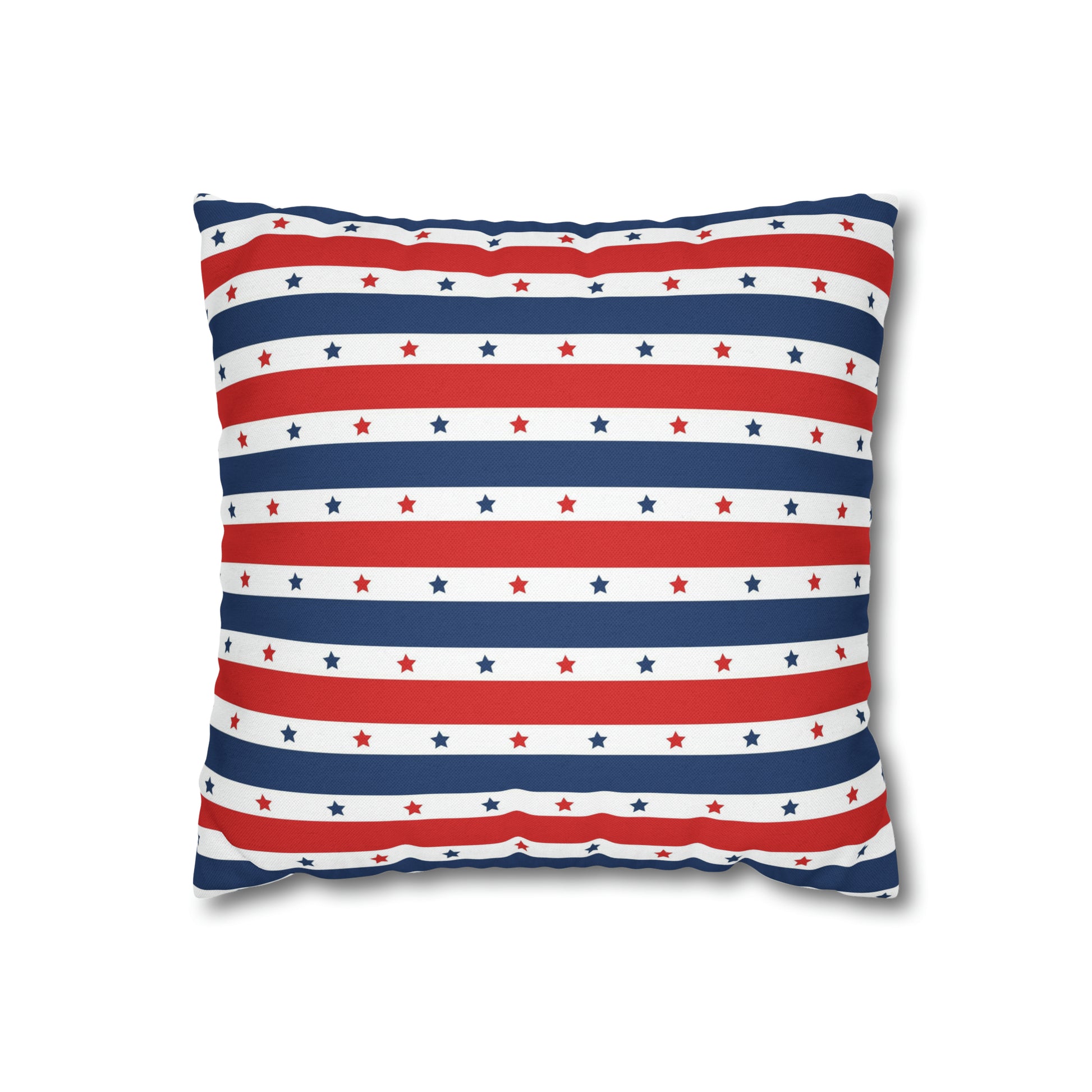 Patriotic Pillowcase, Stars &  Stripes American Flag Accent Pillow Cover, Veterans 4th of July Memorial Day Home Decor    - HolidayShoppingFinds