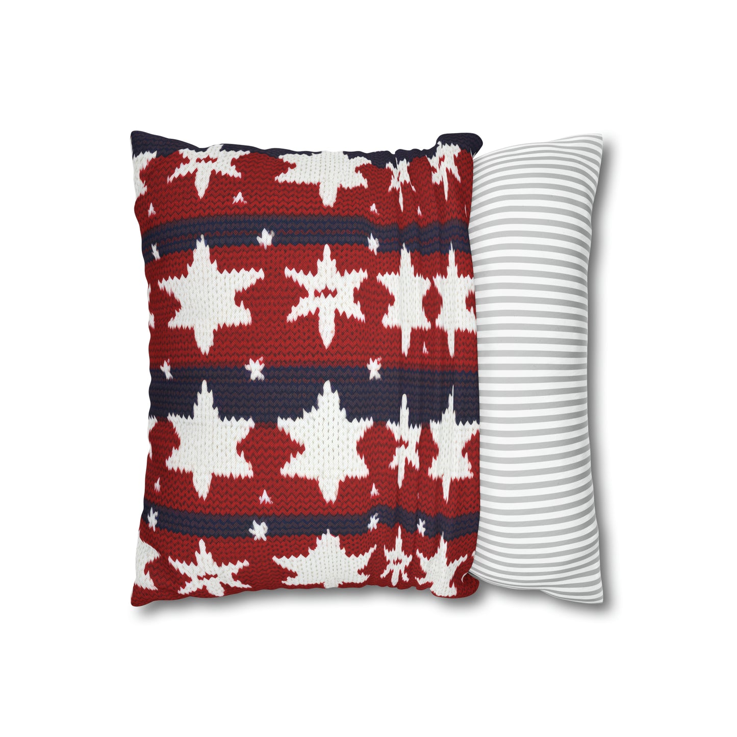 Patriotic Pillowcase American Flag Accent Square Pillow USA Red White & Blue Veterans 4th of July Memorial Day Home Decor    - HolidayShoppingFinds