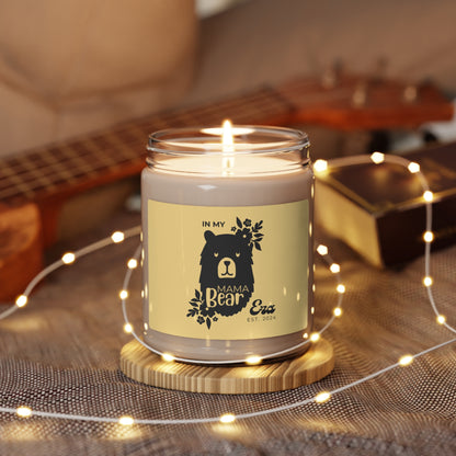 In My Mama Bear Era Candle, Personalized Gift for Mother Yellow 100% Vegan Soy Wax Scented Candle Eco-Friendly Long-Lasting Candle    - HolidayShoppingFinds