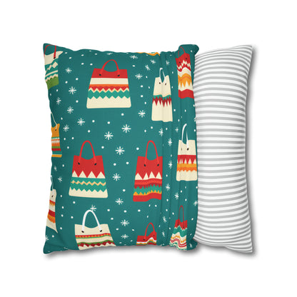 Holiday Shopaholic Gift Pillowcase, Add to Cart Pillow Case, Holiday Shopping Pillow Cover, Holiday Gift    - HolidayShoppingFinds