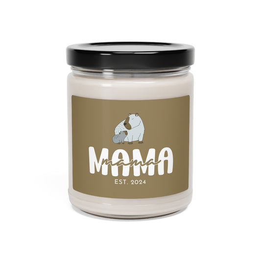 Personalized Mama Capybara Candle Khaki, Best Mom Gift, 100% Vegan Soy Wax Candle Eco-Friendly Long-Lasting Candle Clean Cotton 9oz  - HolidayShoppingFinds