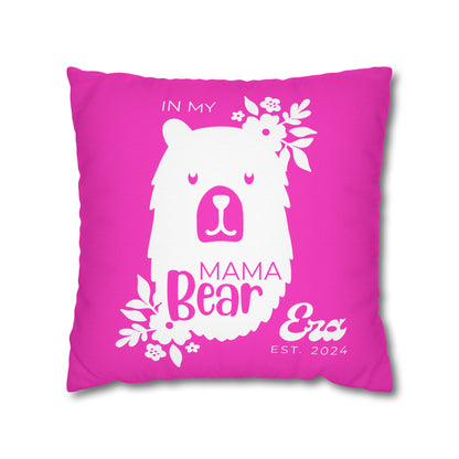 Personalized In My Mama Bear Era Pillowcase Pink, Gift For Mom    - HolidayShoppingFinds