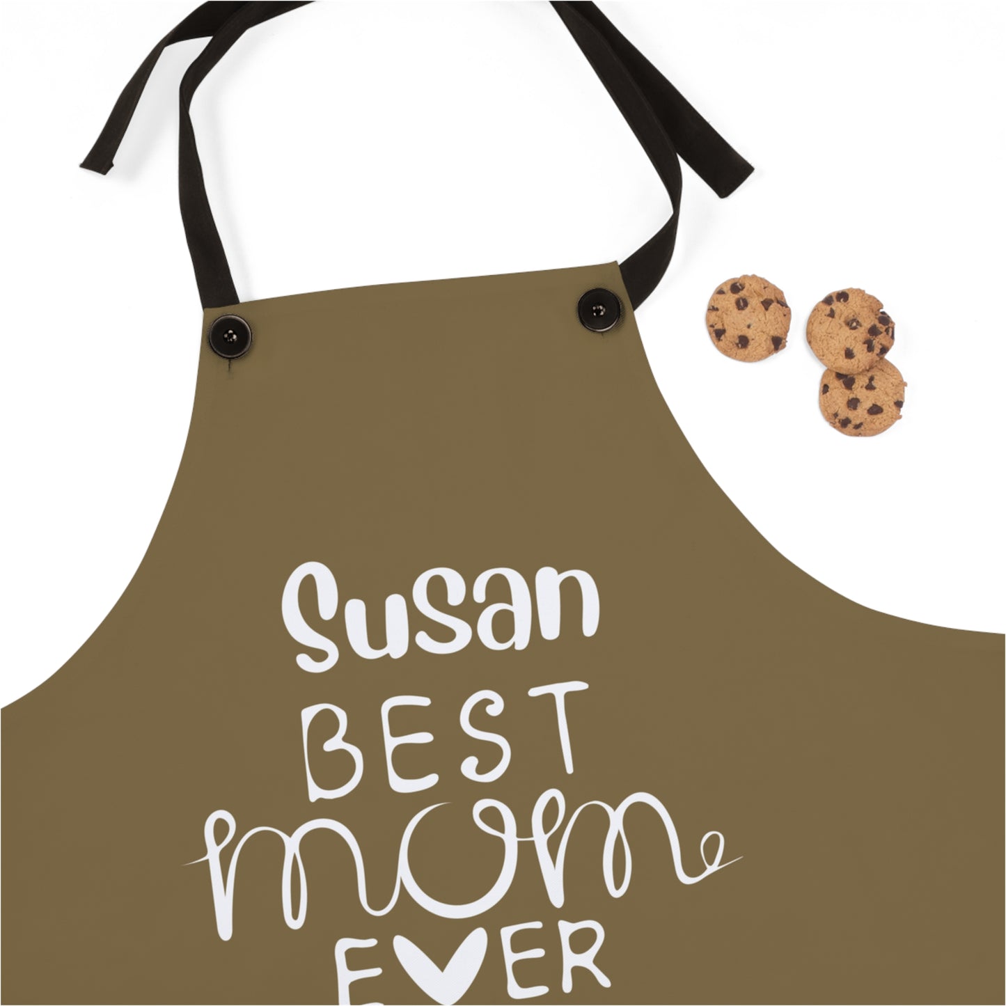 Personalized Best Mom Ever Gift Apron Khaki Elephants, Gift for Mom Chef Apron    - HolidayShoppingFinds