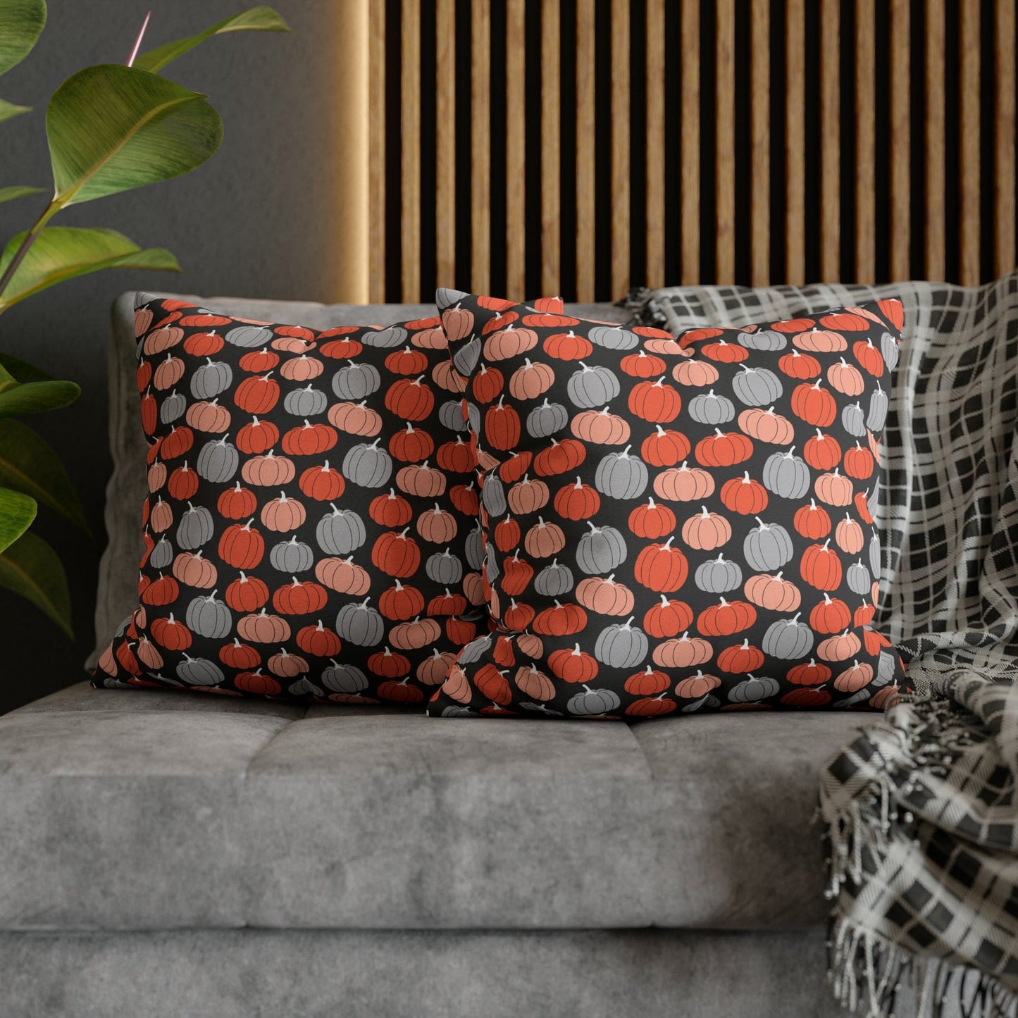 Pumpkins Square Pillow Case Throw Cover, Fall Accent Pillow    - HolidayShoppingFinds