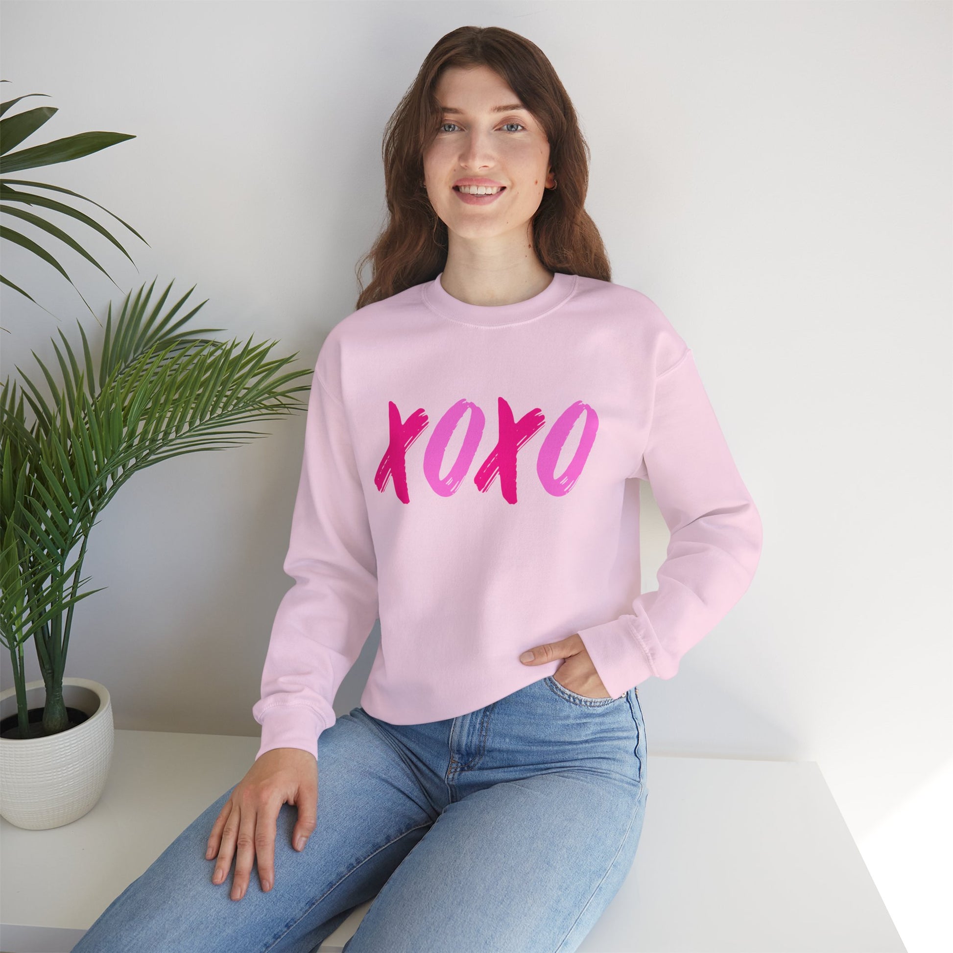 XOXO Valentine's Sweatshirt, Hug & Kisses Valentines Day Sweatershirt    - HolidayShoppingFinds