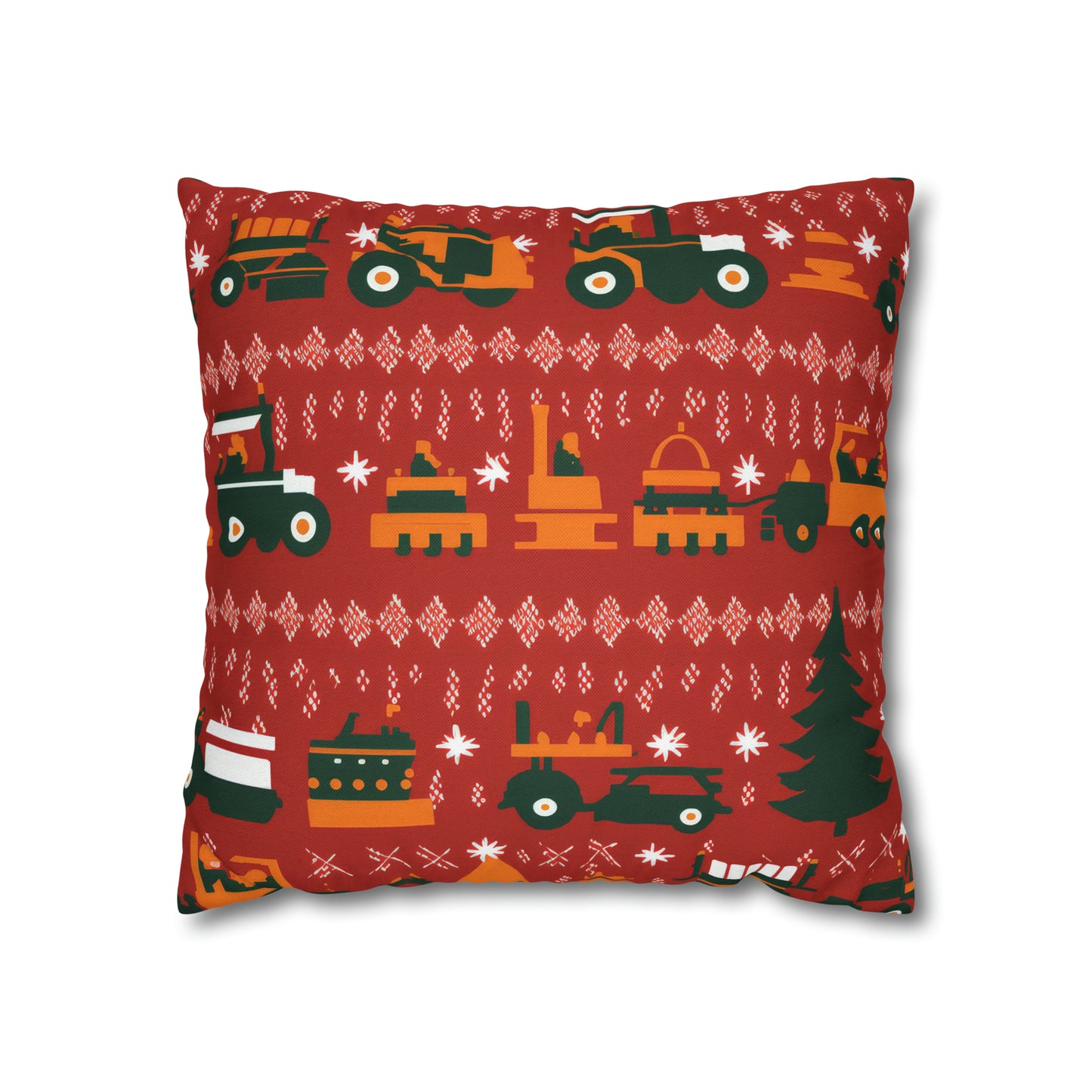 Construction Trucks Pillowcase, Kids Tractors Farm Pillow Red Pillow Cover    - HolidayShoppingFinds