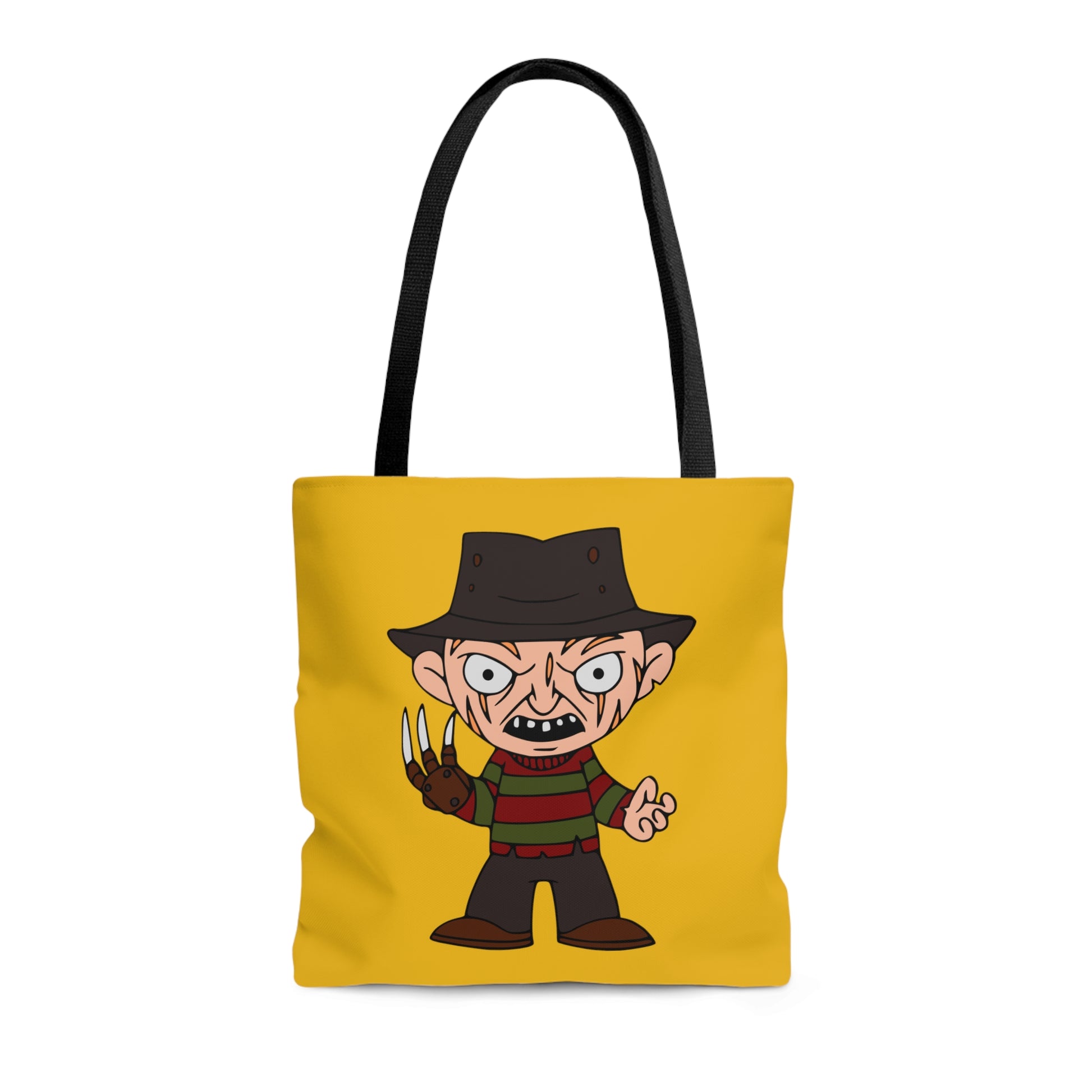 Nightmare on Elm Street Freddy Tote Bag, Halloween Handbag Yellow, Horror Movie Fan Gift, Trick or Treat Bag Medium   - HolidayShoppingFinds