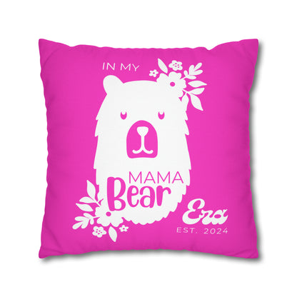 Personalized In My Mama Bear Era Pillowcase Pink, Gift For Mom    - HolidayShoppingFinds