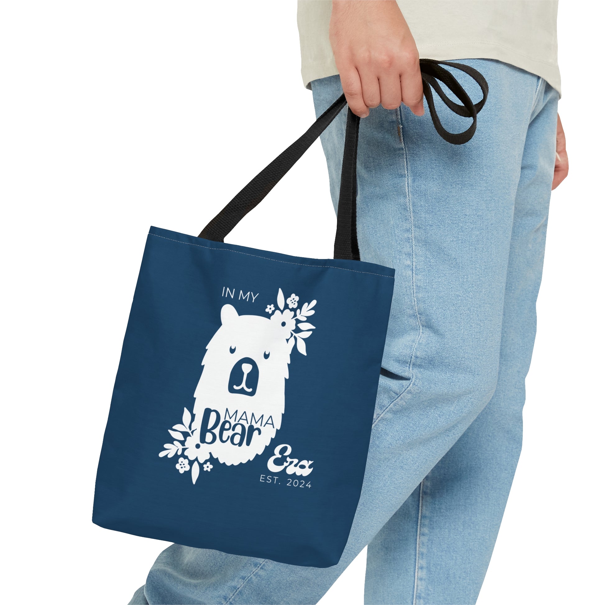 Personalized In My Mama Bear Era Tote Bag Blue, Gift For Mom    - HolidayShoppingFinds