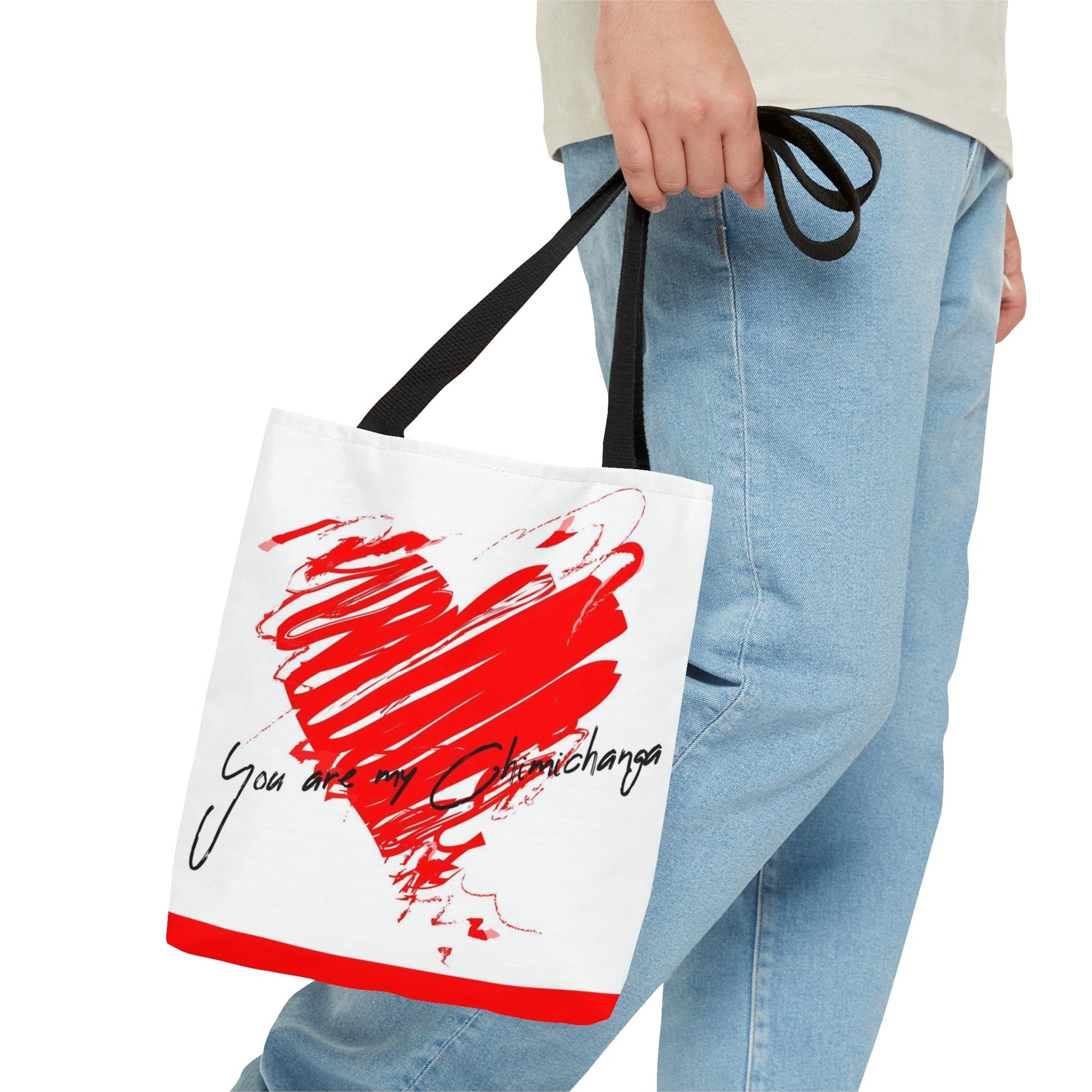 Red Heart Love Tote Bag You are my Chimichanga Eres mi Corazoncito White Tote Bag LatinX    - HolidayShoppingFinds