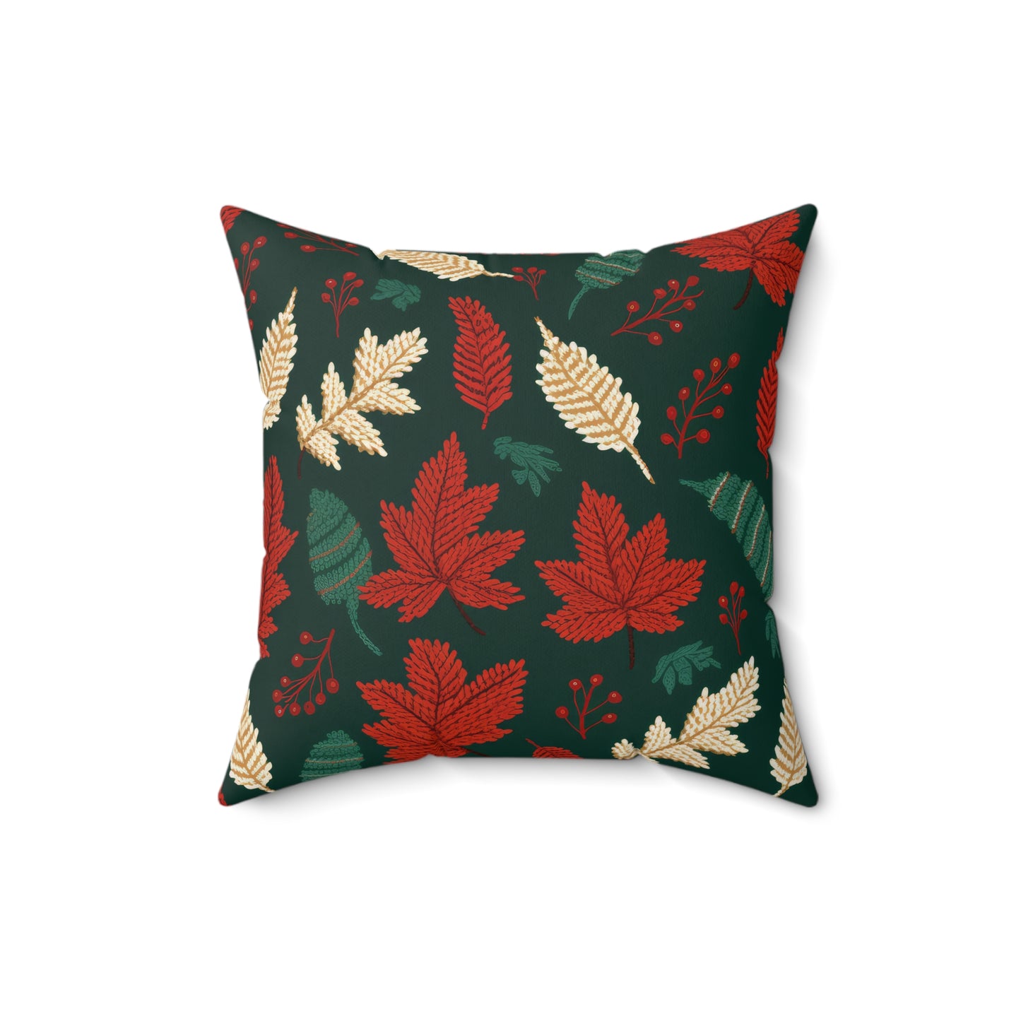 Fall Foliage Pillow, Autumn Accent Pillow Seasonal Pillow (Insert Incl.) 16" × 16"   - HolidayShoppingFinds