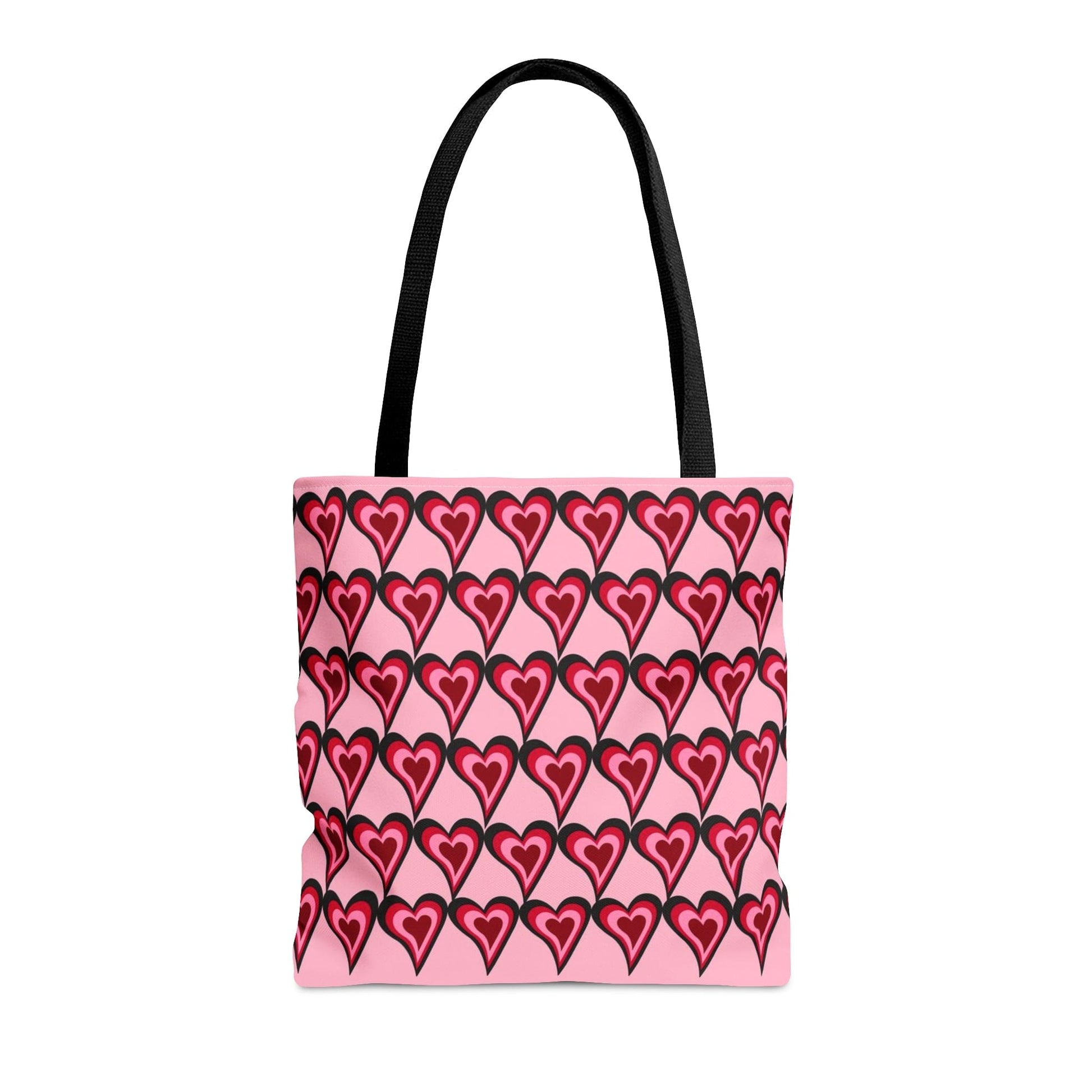 Big Red & Pink Hearts Pattern Pink Hand Tote Bag - Valentine's Gift Medium   - HolidayShoppingFinds