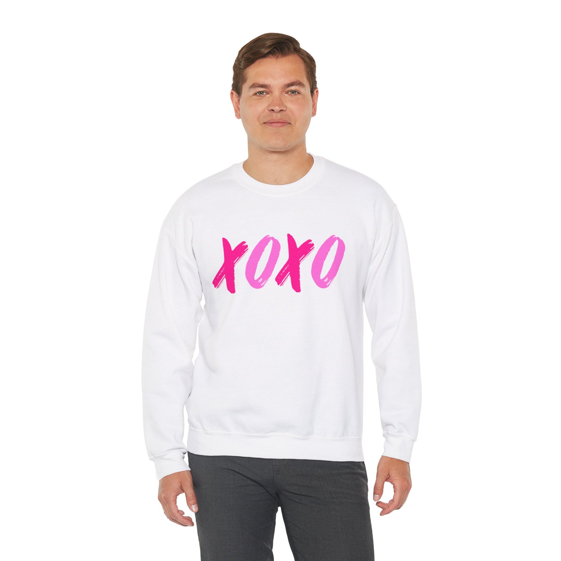 XOXO Valentine's Sweatshirt, Hug & Kisses Valentines Day Sweatershirt    - HolidayShoppingFinds