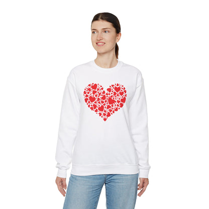 Double Heart Valentines Day Sweatshirt, Heart Sweatshirt Womens Mens    - HolidayShoppingFinds